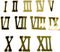 Golden Acrylic Roman Numbers | Numerals/Digits for Clock Making in Resin Art, MDF Craft, Decoupage Craft, DIY Craft As a Clock Accessory