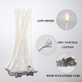 5" INCH WHITE COATED CANDLE WICK