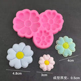 3 CAVITY  3D  FLOWER  MOLD/MOULD  3 IN 1  HBR35A42