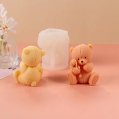 Cute Teddy Bear Candle Handmade Mould (HM0062)
