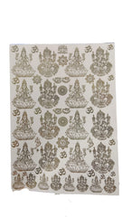 LAXMI  GANESHA METAL  STICKER  SHEET  A4 SIZE