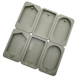 HBR3844 Candle Aroma Wax Tablet Silicone Mold F: 2 Rhombus 2 Rectangle 2 Oval