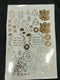 A5 Ganesha mix mantra sheet embossed sticker