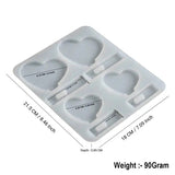 4  cavity  heart  mould/mold  for  small  photo  frame