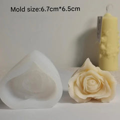 Heart Shape Rose Flower Soap & Candle Handmade Mould (hm0125)