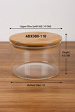 ADX300- 110  CANDLE GLASS  JAR  WITH LID PACK OF 1 PC