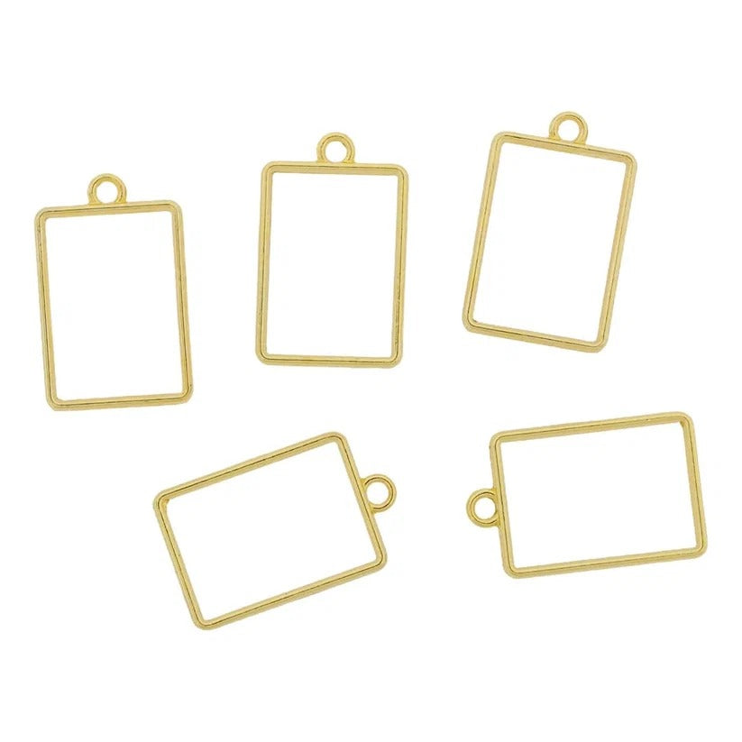 5 In 1 Gold  RECTAGLE  Bezel Set BZ195