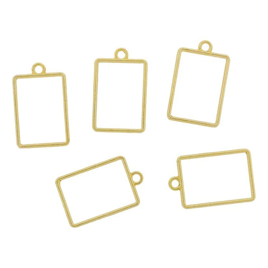 5 In 1 Gold  RECTAGLE  Bezel Set BZ195