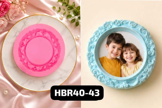 ROUND  MINI FRAME MOLD /MOULD ( SIZE  =  2" APPROX ) HBR4043