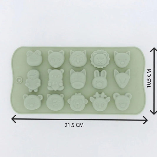 SM1480 Flexible Animals Shape Mould Tray- Ice Balls Maker, Chocolate, Cake, Soap, DIY