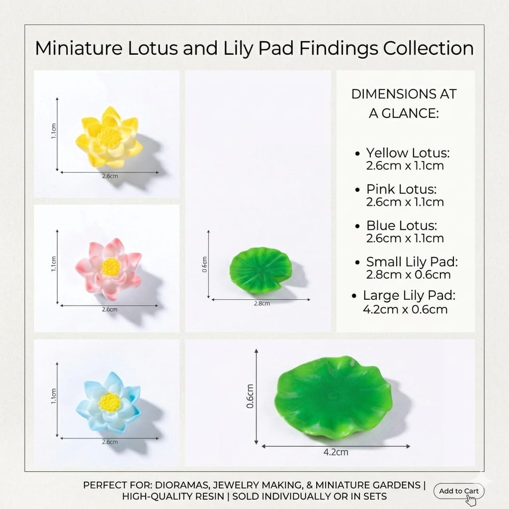 POND MINIATURE  SET FOR RESIN  ART