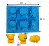 6 cavity LION BABY  MOLD  FOR  ECO CASTING  RESIN  AND  CANDLE MOLD   MOULD/MOLD