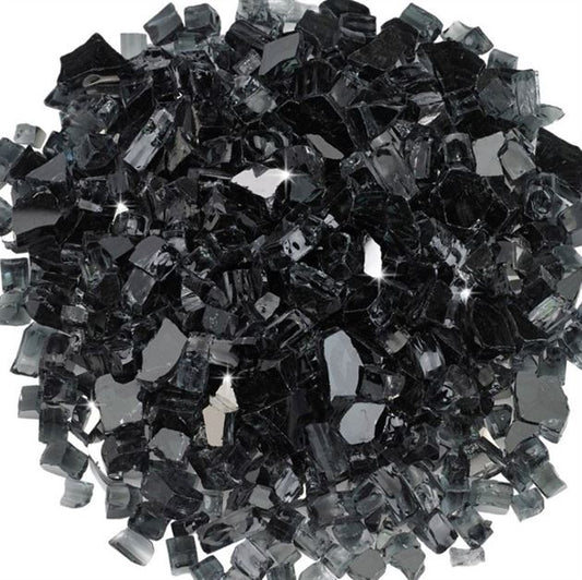 BLACK  FIRE  PIT GLASS STONE