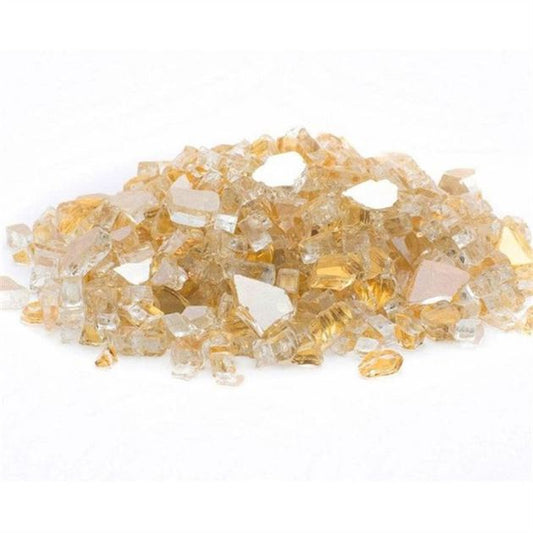 GOLDEN  FIRE PIT  GLASS  STONE