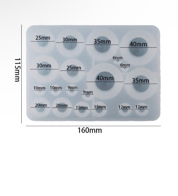 Sm0949 20 cavity round beads mould