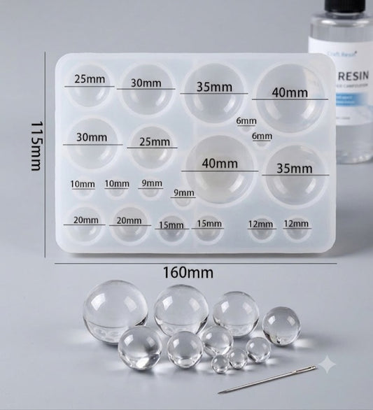 Sm0949 20 cavity round beads mould