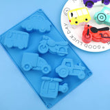 6653 6 Cavity toy car mould for casting powder