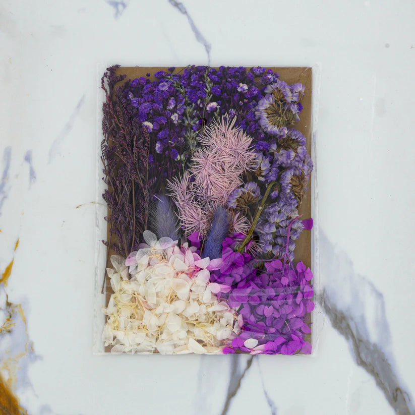 Dried Mixed Flower Purple Theme - 3 (FL6012