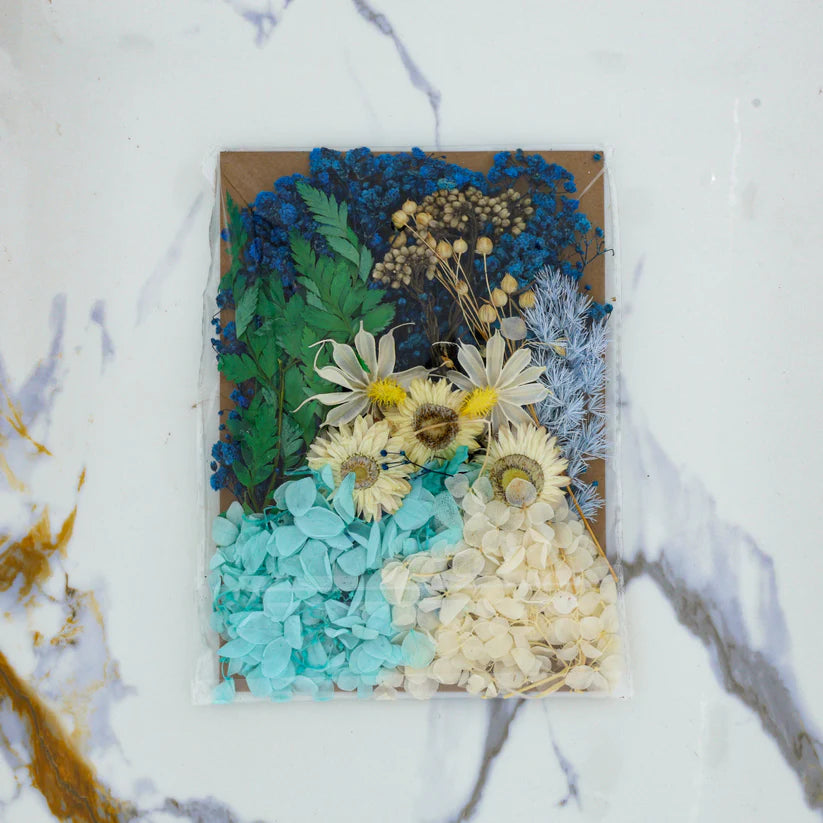 Dried Mixed Flower Blue Theme - 3 (FL6014