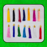 thread  tassel  golden cap 12pc