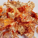 resin flakes gold and silver and rose  gold