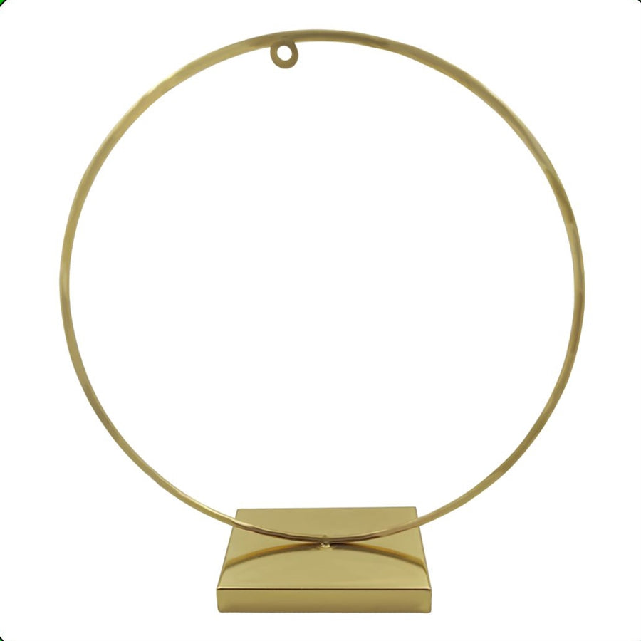 Metal Round Stand for Clock Hanging Resin and Frame, Tea Light Candle Holder, Christmas Lighting Small Home Decoration -