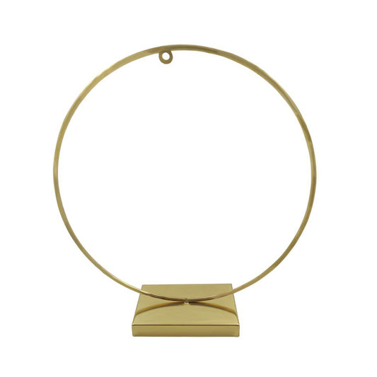 Metal Round Stand for Clock Hanging Resin and Frame, Tea Light Candle Holder, Christmas Lighting Small Home Decoration -