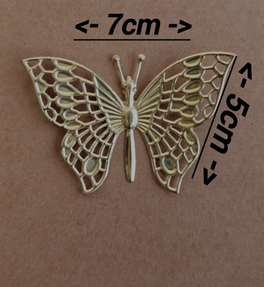 METAL GOLD   BUTTERFLY   PACK OF 10PC