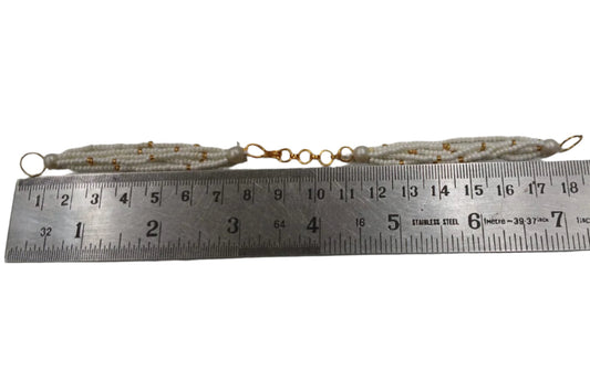 WHITE MOTI CHAIN BRACELET