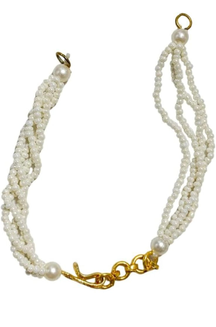 WHITE MOTI CHAIN BRACELET