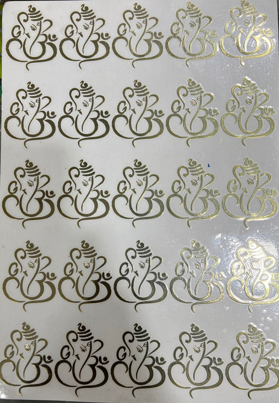 METAL  SRICKER  SHEET  A4 ( GANESHA SIZE  =  2" )