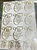 IK OM KAR MANTRA METAL STICKER SHEET A4 SIZE
