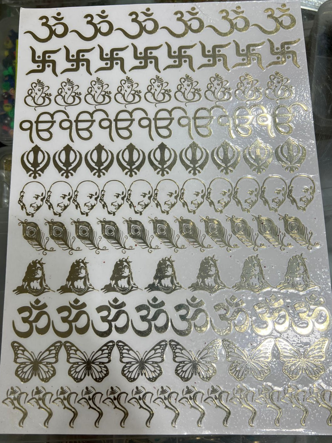 METAL SHEET MIX  A4 SIZE (1" PER SIZE LOGO )