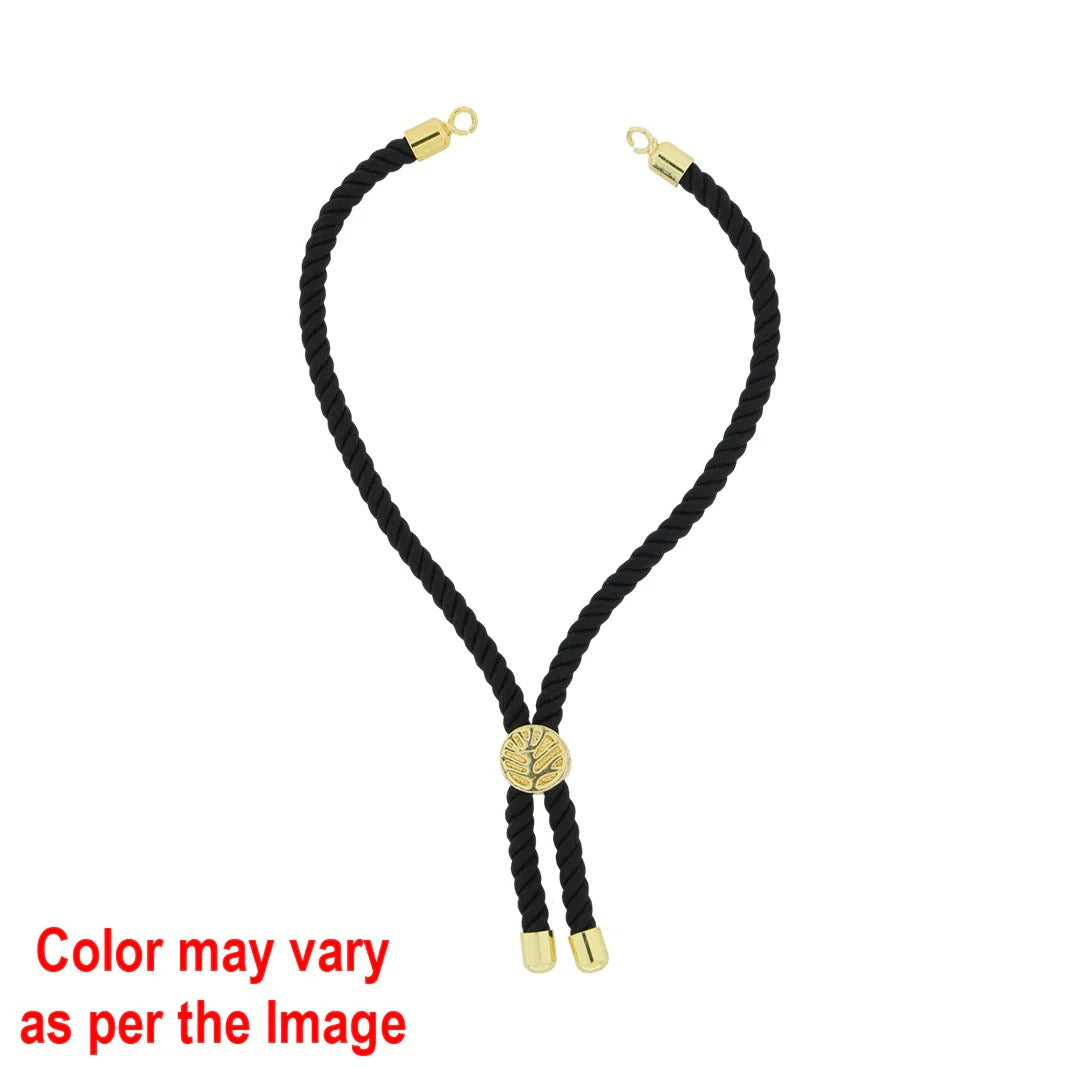 Colour Rope Bracelet with Gold Accents and Centerpiece