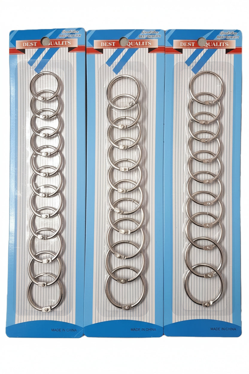 DAIRY  RING AND  KEY  RING  SILVER  19MM/25MM/32MM