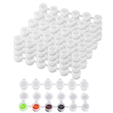 Empty Paint Pots Strips Mini Clear Storage Containers Painting Arts Crafts Supplies for Classrooms Schools Paintings Art Festivals, 12 Strips (3ml/ 0.1 oz)