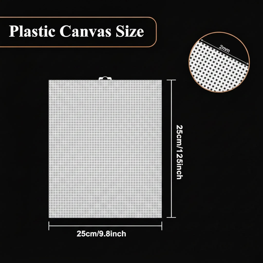 PLASTIC  CANVAS SHEET 12.5 INCH  BY  10"  APROX