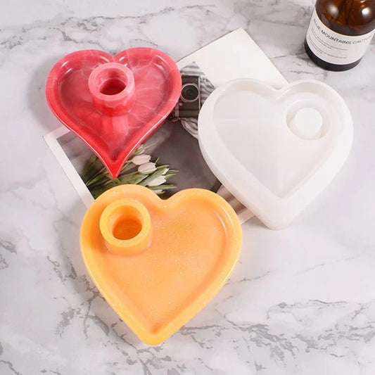 SM1336 Heart-Shaped Tealight Holder Mould
