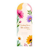 Floral Bouquet Flower Card with Handle – Good Things Take Time Design – 5 Pcs Pack