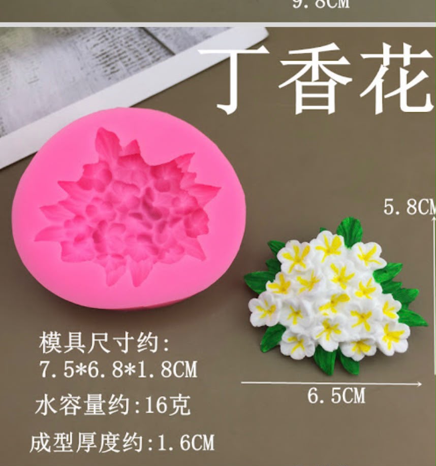J156271B PINK FLOWER  MOLD/MOULD