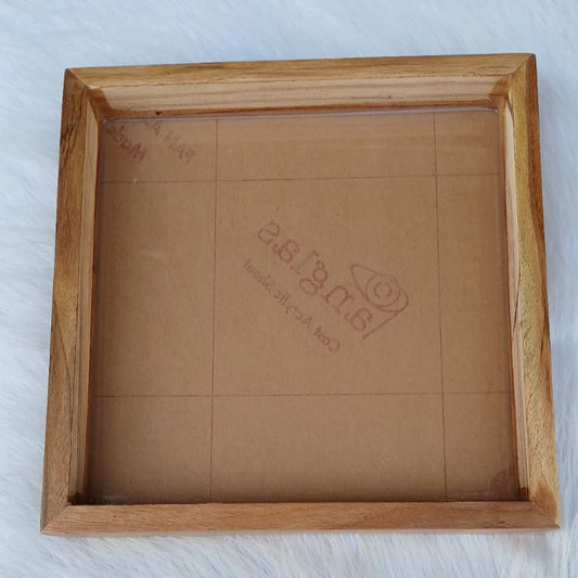 Original Teak Wood Acrylic Floating Frame