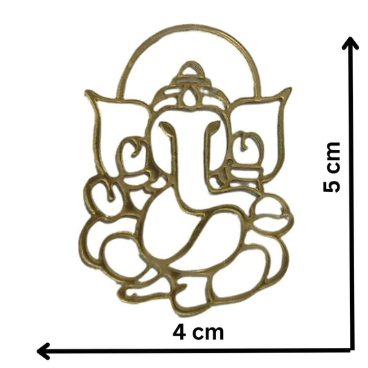 GANESHA GOLDEN  ACRYLIC CUT OUT PACK OF 2 PC