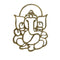 GANESHA GOLDEN  ACRYLIC CUT OUT PACK OF 2 PC