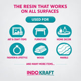 INDO KRAFT ART RESIN 2:1 ( 2KG RESIN +1KG HARDNER = 3kg   )