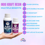 INDO KRAFT ART RESIN 2:1 ( 2KG RESIN +1KG HARDNER = 3kg   )