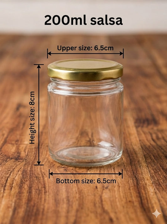 CANDLE  200ML SALSA  JAR  PACK OF 6PC
