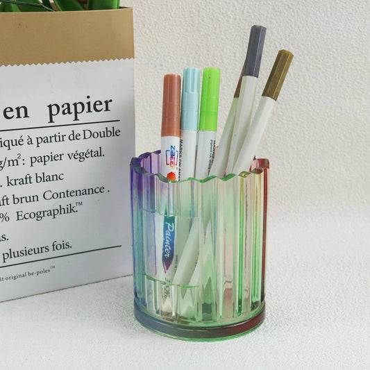 Striped Cylindrical Pen Holder Mould SM0887