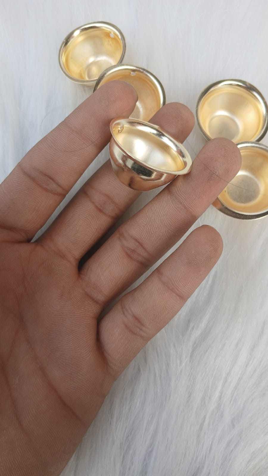 PREMIUM METAL GOLD KATORI ANTITARNISH  FOR RESIN PLATTER  PACK  OF 5PC