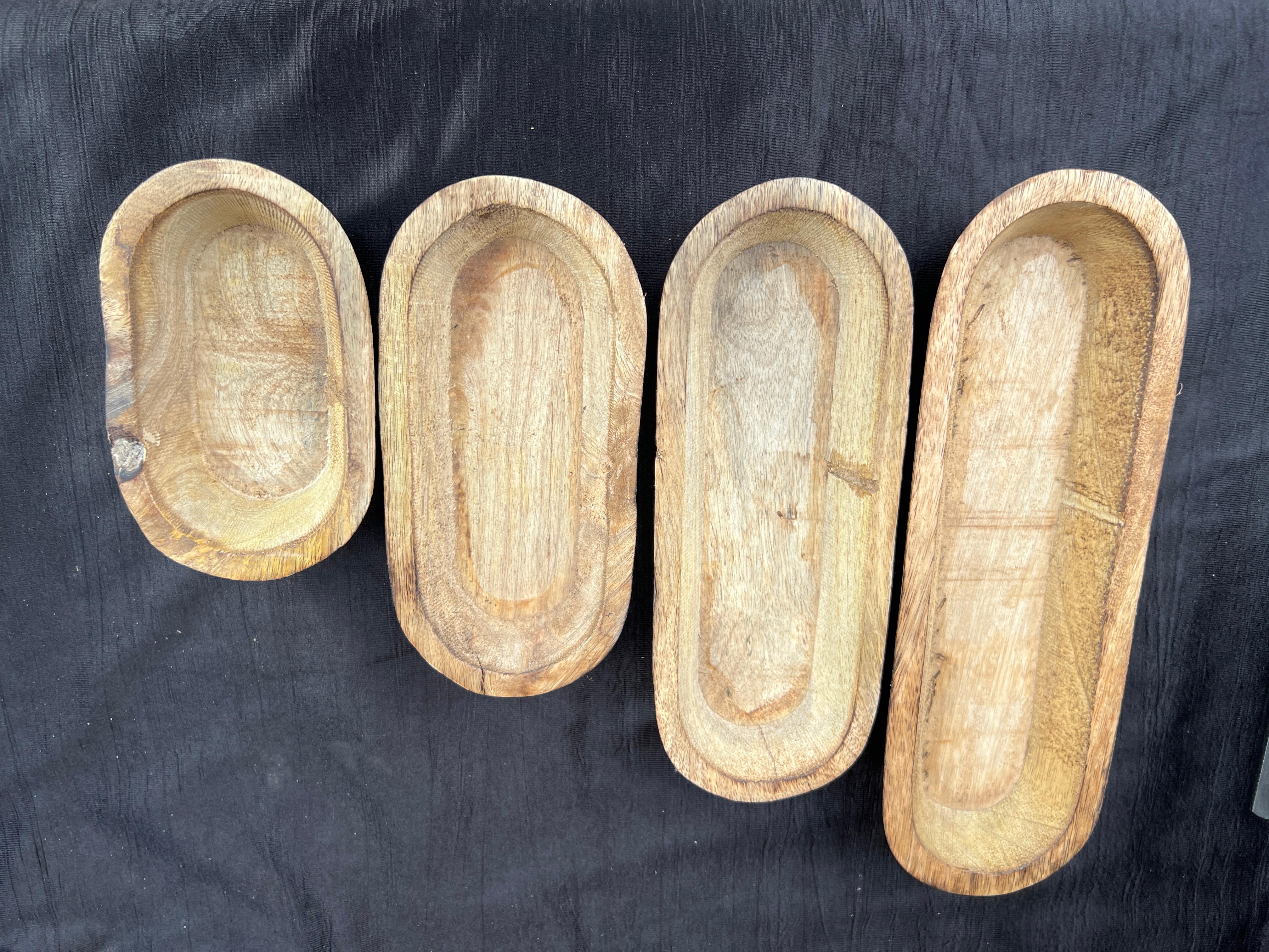 WOODEN  BOAT  BOWL  FOR CANDLE MAKING
