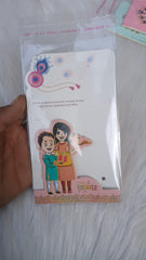 SISTER BROTHER  RAKHI  PACKING  CARD  WITH PLASTIC COVER FOR UR  RAKHI